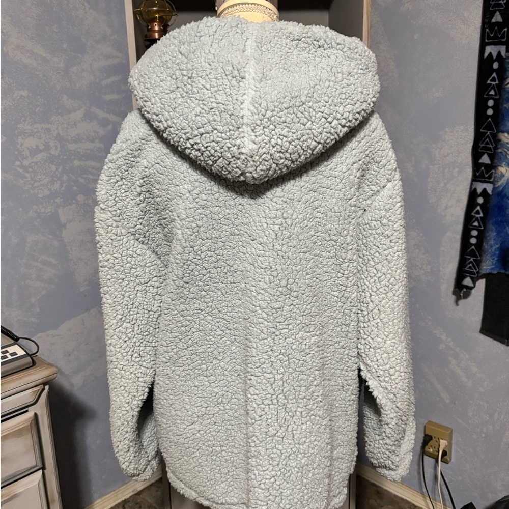Aeropostale Light Blue Teddy Jacket small - Picture 7 of 10